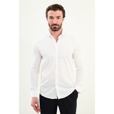 Desenli Slim Fit Uzun Kollu Erkek Gömlek