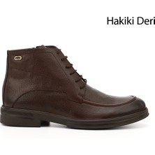 GÖNDERİ Erkek Kahve  Fermuarlı Hakiki Deri Klasik Bot