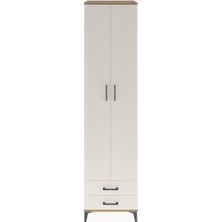 Hyperion Dolap 6 Raflı 2 Çekmeceli 2 Kapaklı 60X44X243 Çam-Aytaşı