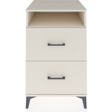 Kronos Komodin Tek Raflı 2 Çekmeceli 60X59X96 Aytaşı-Aytaşı