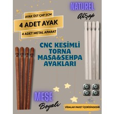 70CM 5cm Üst Çap Cnc Kesimli Torna- Masa Sehpa Ayakları