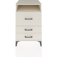 Kronos Komodin Tek Raflı 3 Çekmeceli 60X59X96 Aytaşı-Aytaşı