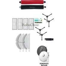 Roboclinic Roborock S8 / S8 Plus / S8 Pro Ultra Robot Süpürge Uyumlu Yedek Fırça, Hepa Filtre, Mop Paspas - 15 Parça