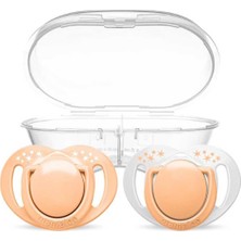 Powder Blush Saklama ve Sterilizasyon Kutulu 6+ Ay 2'li Ortodontik Emzik