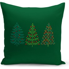 Yılbaşı Serisi Çift Tarafı Dijital Baskılı Kırlent Kılıfı (Christmas Noel Cushion Cover)