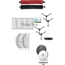 Roborock S8 Yedek Ana Fırça, Yan Fırça, Hepa Filtre, Mop - 15 Parça