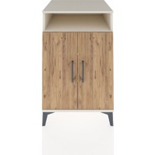 Kronos Komodin 3 Raflı 2 Kapaklı 60X59X96 Aytaşı-Çam