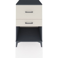 Kronos Komodin 2 Çekmeceli 60X59X96 Antrasit-Aytaşı
