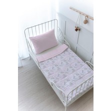 Organik Baskılı Montessori (100X200 Cm) Yorgan Seti  - Iconic Serisi - Unicorn Dream