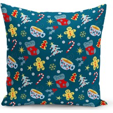 Yılbaşı Serisi Çift Tarafı Dijital Baskılı Kırlent Kılıfı (Christmas Noel Cushion Cover)