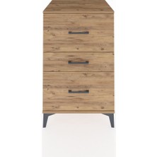 Kronos Komodin 3 Çekmeceli 60X59X96 Çam-Çam