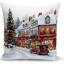 Yılbaşı Serisi Çift Tarafı Dijital Baskılı Kırlent Kılıfı (Christmas Noel Cushion Cover)