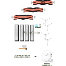 Dreame Vacuum Mop D9 Yedek Ana Fırça, Yan Fırça, Hepa Filtre - 13 Parça