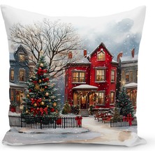 Yılbaşı Serisi Çift Tarafı Dijital Baskılı Kırlent Kılıfı (Christmas Noel Cushion Cover)