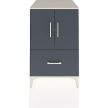 Kronos Komodin 2 Raflı Tek Çekmeceli 2 Kapaklı 60X59X96 Aytaşı-Antrasit