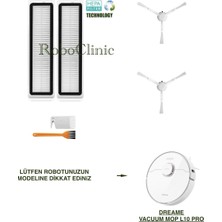 Dreame Vacuum Mop L10 Pro Beyaz Yedek Yan Fırça, Hepa Filtre - 6 Parça