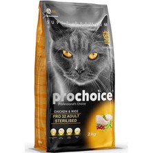 Pro Choice Pro 32 Sterilised Tavuklu Kısırlaştırılmış Kedi Maması 2 kg