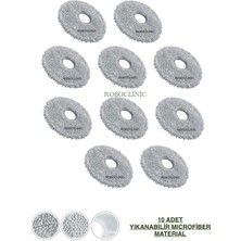 Roboclinic Xiaomi Robot Vacuum X10+ (Plus) / X20+ (Plus) Robot Süpürge Uyumlu Yedek Mop 10 Parça