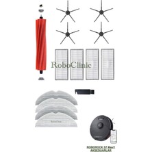 Roboclinic Roborock S7 Maxv, S7 Maxv Ultra Robot Süpürge Uyumlu Yedek Fırça, Hepa Filtre, Mop - 14 Parça