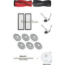 Roboclinic Roborock Q Revo Curv Robot Süpürge Uyumlu Hepa Filtreli Yedek Fırça 12 Parça