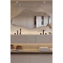 Faw Decor Kapadokya Asimetrik Ahşap Çerçeveli Modern Duvar Aynası, Dresuar Boy Aynası