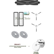 Dreame L10 Prime Yedek Ana Fırça, Yan Fırça, Hepa Filtre, Mop - 7 Parça