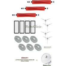 Roborock Qrevo Pro Yedek Ana Fırça, Yan Fırça, Hepa Filtre, Mop - 18 Parça