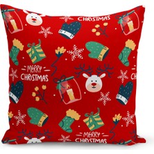 Yılbaşı Serisi Çift Tarafı Dijital Baskılı Kırlent Kılıfı (Christmas Noel Cushion Cover)