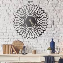 Pirudem Rıng - 50X50 cm Metal Duvar Saati - Metal Sanatları