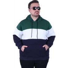 Mocgrande Büyük Beden Kapüşonlu 3ip Sweat Mg 25725 Neftı