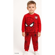 Hümazade Spiderman Temalı Kırmızı Alt Üst Takım 4-6 Yaş Erkek Çocuklar İçin Rahat ve Şık