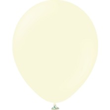 Macakaron Pale Sarı Latex Balon 6 Adet