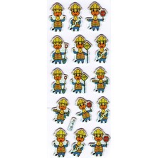 Sticker Kabartmalı Sticker Defter Planlayıcı Etiket (CB476) 16X7 Cm- Işçi Zürafa