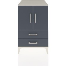 Kronos Komodin 2 Raflı 2 Çekmeceli 2 Kapaklı 60X59X96 Aytaşı-Antrasit