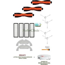 Xiaomi Robot Vacuum X10 Yedek Ana Fırça, Yan Fırça, Hepa Filtre, Mop - 15 Parça