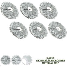 Roboclinic Roborock Q revo s / Q revo pro / Q revo Maxv / Robot Süpürge Uyumlu Yedek Mop Paspas - 6 Adet