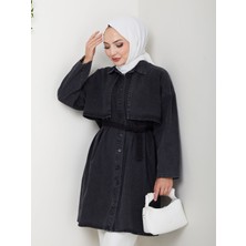 Vellichor Tesettür Kot Kap- Siyah