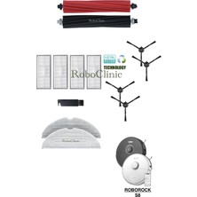 Roborock S8 Yedek Ana Fırça, Yan Fırça, Hepa Filtre, Mop - 13 Parça
