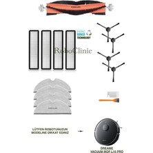 Dreame Vacuum Mop L10 Pro Siyah Yedek Ana Fırça, Yan Fırça, Hepa Filtre, Mop - 15 Parça