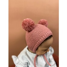 Dery Baby  Ponponlu El Örgüsü Unisex Bebek/çocuk Bere