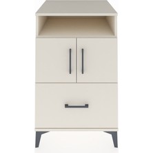 Kronos Komodin 2 Raflı Tek Çekmeceli 2 Kapaklı 60X59X96 Aytaşı-Aytaşı