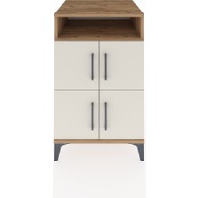 Kronos Komodin 2 Raflı 4 Kapaklı 60X59X96 Çam-Aytaşı