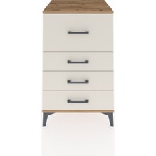 Kronos Komodin 4 Çekmeceli 60X59X96 Çam-Aytaşı
