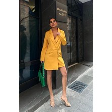 Georgina Blazer Elbise -Hardal