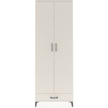 Arges Dolap 6 Raflı Tek Çekmeceli 2 Kapaklı 88X30X243 Aytaşı-Aytaşı