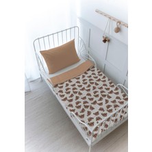 Organik Baskılı Montessori (100X200 Cm) Yorgan Seti  - Iconic Serisi - Tiny Bear