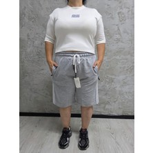 QKBYN-2245-BATTAL Beden Batan Şeritli Şort