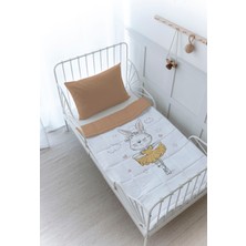 Organik Baskılı Montessori (100X200 Cm) Yorgan Seti  - Iconic Serisi - Tavşanın Rüyası