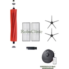 Roboclinic Roborock S7 Maxv, S7 Maxv Ultra Robot Süpürge Uyumlu Yedek Fırça, Hepa Filtre - 6 Parça