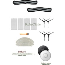 Viomi Alpha 2 Pro Yedek Ana Fırça, Yan Fırça, Hepa Filtre, Mop - 13 Parça